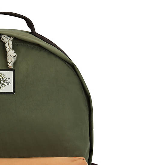Sac Ordinateur Portable Kipling Damien Large Backpack Vert Olive | FR 1581EB